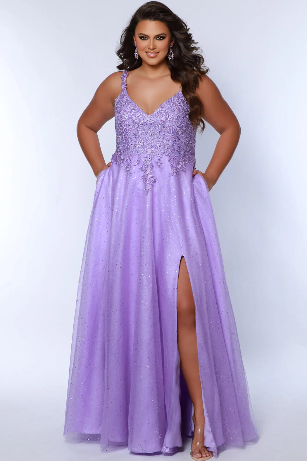 Big Arms And Prom Dress Party Dresses For Fat Tummy LaDivine CD252C  Spaghetti Strap Prom Dress